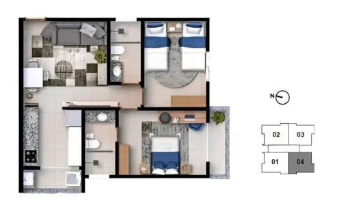 Apartamento com 2 Quartos à venda, 87m² no Brasil, Uberlândia