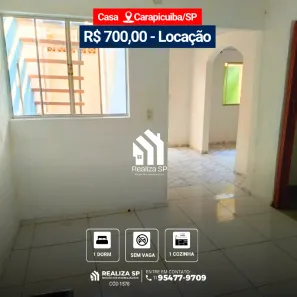 Casa com 1 Quarto para alugar, 30m² no Jardim Ana Estela, Carapicuíba
