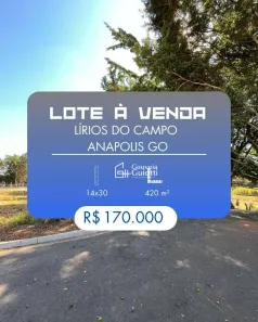 Lote/Terreno à venda, 420m² no Privê Lírios do Campo, Anápolis