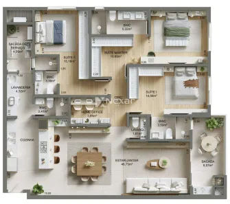 Apartamento com 3 Quartos à venda, 155m² no Campinas, São José
