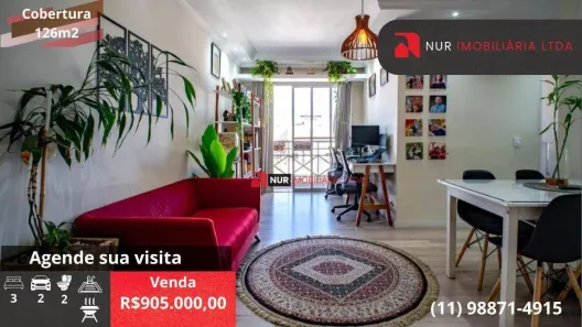 Cobertura com 3 Quartos à venda, 126m² no Jardim das Vertentes, São Paulo