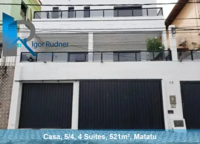 Casa com 5 Quartos à venda, 521m² no Matatu, Salvador