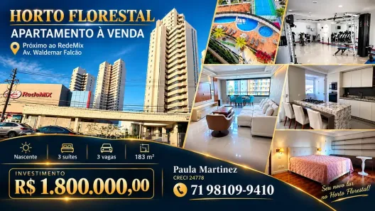 Apartamento com 3 Quartos à venda, 183m² no Brotas, Salvador