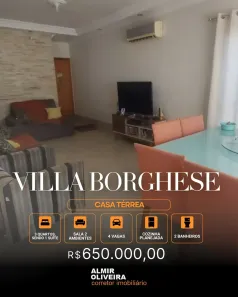Casa de Condomínio com 3 Quartos à venda, 86m² no Condomínio Villa Borghese, Sertãozinho