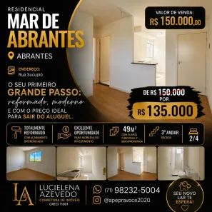 Apartamento com 2 Quartos à venda, 49m² no Catu de Abrantes (Abrantes), Camaçari