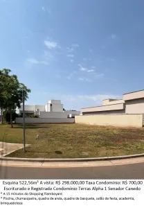 Lote/Terreno à venda, 522m² no Terras Alpha Residencial 1, Senador Canedo