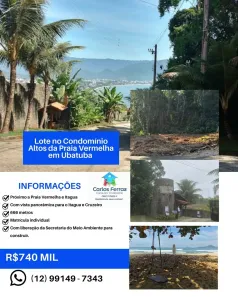 Lote/Terreno à venda, 666m² no , Ubatuba