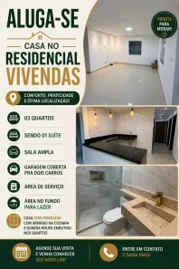 Casa de Condomínio com 3 Quartos para alugar, 56m² no Parque Nascente do Rio Capivara, Camaçari