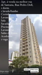 Apartamento com 1 Quarto para alugar, 38m² no Santana, São Paulo