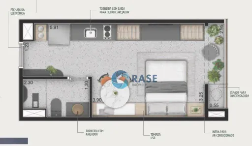 Kitnet com 1 Quarto à venda, 26m² no Vila Olímpia, São Paulo