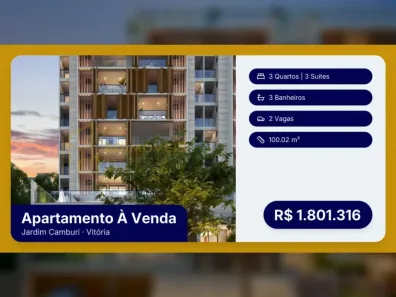Apartamento com 3 Quartos à venda, 100m² no Jardim Camburi, Vitória