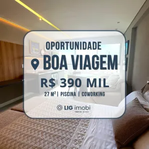Apartamento com 1 Quarto à venda, 25m² no Boa Viagem, Recife