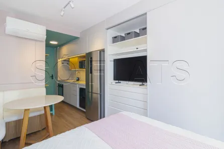 Apartamento com 1 Quarto para alugar, 24m² no Indianópolis, São Paulo
