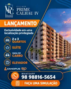 Apartamento com 3 Quartos à venda, 64m² no Alto do Calhau, São Luís