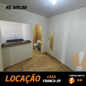 Casa com 1 Quarto para alugar, 41m² no Jardim Luiza, Franca