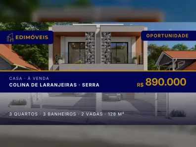 Casa com 3 Quartos à venda, 128m² no Colina de Laranjeiras, Serra