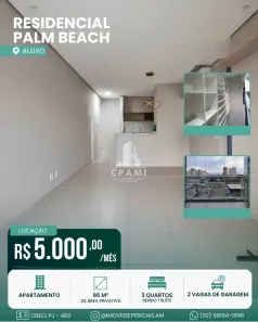 Apartamento com 3 Quartos para alugar, 86m² no Aleixo, Manaus