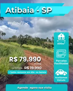 Lote/Terreno à venda, 600m² no Jardim do Lago, Atibaia