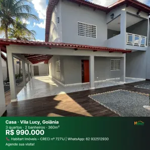 Casa com 3 Quartos à venda, 281m² no Vila Lucy, Goiânia