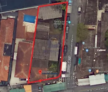 Lote/Terreno para alugar, 547m² no Encruzilhada, Santos