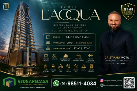 Apartamento com 1 Quarto à venda, 34m² no Umarizal, Belém