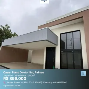Casa com 3 Quartos à venda, 159m² no Plano Diretor Sul, Palmas