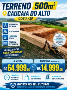 Lote/Terreno à venda, 500m² no dos Mendes (Caucaia do Alto), Cotia