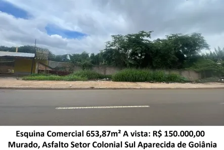 Lote/Terreno à venda, 653m² no Setor Colonial Sul, Aparecida de Goiânia