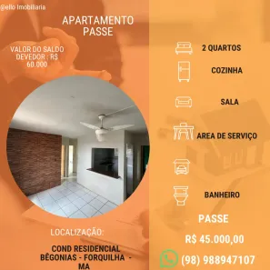 Apartamento com 2 Quartos à venda, 45m² no COHAB Anil IV, São Luís