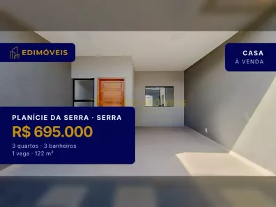 Casa com 3 Quartos à venda, 122m² no Planície da Serra, Serra