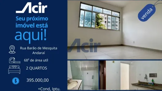 Apartamento com 2 Quartos à venda, 67m² no Andaraí, Rio de Janeiro