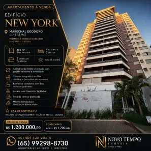 Apartamento com 4 Quartos à venda, 165m² no Araés, Cuiabá