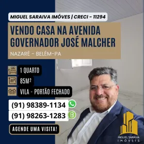 Casa com 1 Quarto à venda, 63m² no Nazaré, Belém