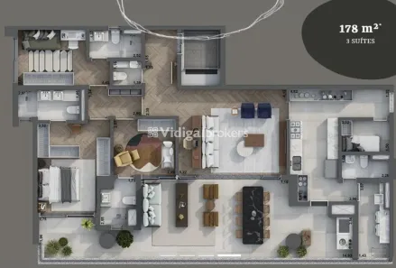 Apartamento com 3 Quartos à venda, 178m² no Pinheiros, São Paulo