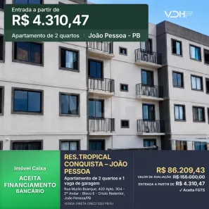 Apartamento com 2 Quartos à venda, 40m² no Cristo Redentor, João Pessoa