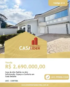 Casa com 4 Quartos à venda, 332m² no Ahú, Curitiba