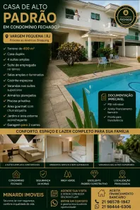 Casa de Condomínio com 4 Quartos para venda ou aluguel, 400m² no Vargem Pequena, Rio de Janeiro