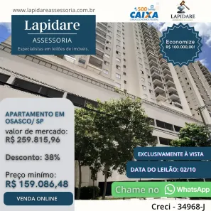 Apartamento com 2 Quartos à venda, 46m² no Novo Osasco, Osasco