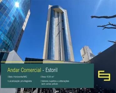 Imóvel Comercial para alugar, 418m² no Estoril, Belo Horizonte