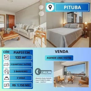 Apartamento com 3 Quartos à venda, 133m² no Pituba, Salvador