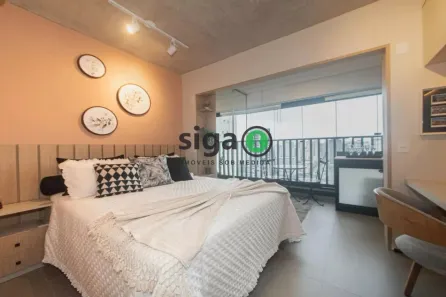 Apartamento com 1 Quarto para venda ou aluguel, 25m² no Brooklin Paulista, São Paulo