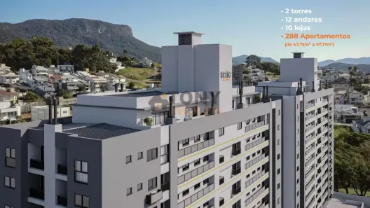 Apartamento com 2 Quartos à venda, 53m² no Passa Vinte, Palhoça