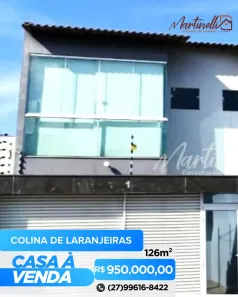 Sobrado com 3 Quartos à venda, 126m² no Colina de Laranjeiras, Serra
