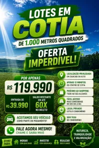 Lote/Terreno à venda, 1000m² no Parque Caucaia (Caucaia do Alto), Cotia