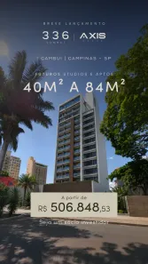 Apartamento com 1 Quarto à venda, 40m² no Cambuí, Campinas