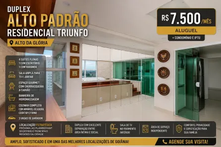 Apartamento com 4 Quartos para alugar, 183m² no Alto da Glória, Goiânia