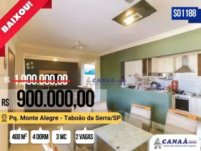 Sobrado com 4 Quartos à venda, 400m² no Parque Monte Alegre, Taboão da Serra