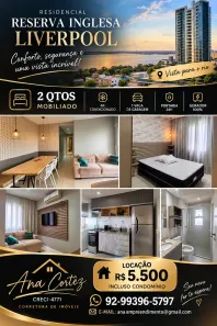 Apartamento com 2 Quartos para alugar, 70m² no Ponta Negra, Manaus