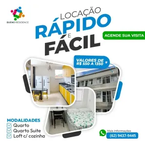 Apartamento com 1 Quarto para alugar, 35m² no Setor Sol Nascente, Goiânia