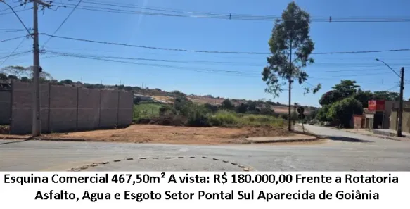 Lote/Terreno à venda, 467m² no Pontal Sul - Acréscimo, Aparecida de Goiânia